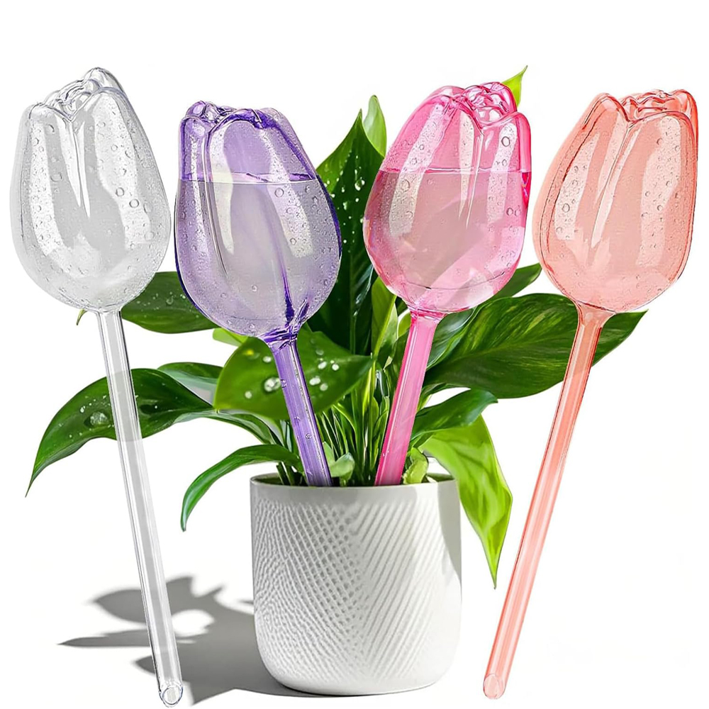 Self Watering Insert - 2/4개입 튤립 모양 자동 급수 화분,